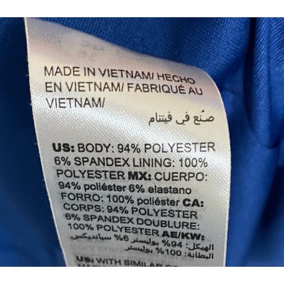 Chico's V-Neck Shift Dress Women's Size 1 8/10 Blue 3/4 Kimono Sleeve Back Zip - Picture 4 of 7